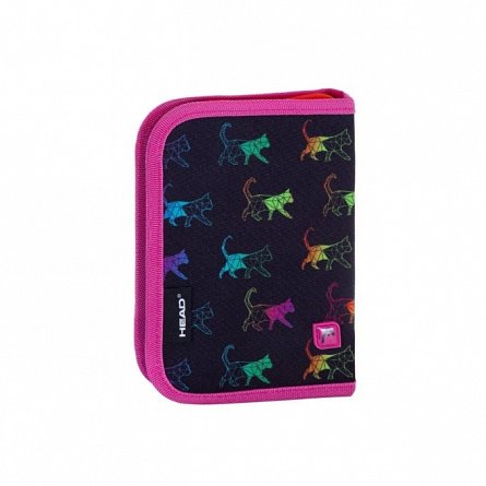 Penar Head, 1 compartiment, 2 clape, 20 x 14 x 3.5 cm, pisici Rainbow Kitty AC1