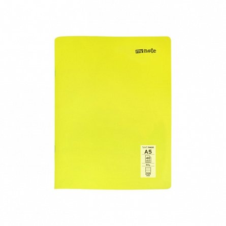 Caiet capsat Mynote PP, A5 40 file, dictando, Neon - diverse culori