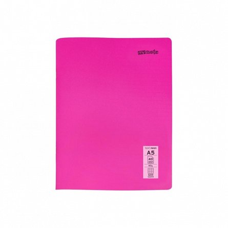 Caiet capsat Mynote PP, A5 40 file, matematica, Neon - diverse culori