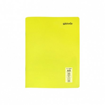 Caiet capsat Mynote PP, A5 40 file, matematica, Neon - diverse culori