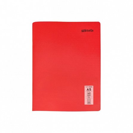 Caiet capsat Mynote PP, A5 40 file, matematica, Neon - diverse culori