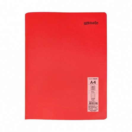 Caiet capsat Mynote PP, A4 40 file, dictando, Neon diverse - culori