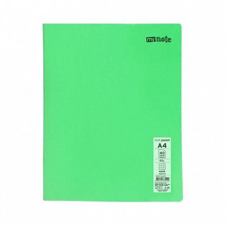 Caiet capsat Mynote PP, A4 40 file, matematica, Pastel - diverse culori