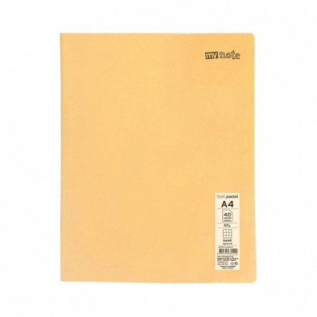 Caiet capsat Mynote PP, A4 40 file, matematica, Pastel - diverse culori