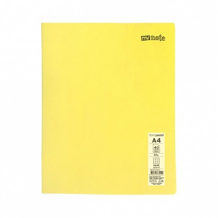 Caiet capsat Mynote PP, A4 40 file, matematica, Pastel - diverse culori