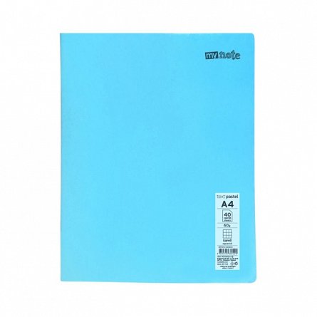 Caiet capsat Mynote PP, A4 40 file, matematica, Pastel - diverse culori