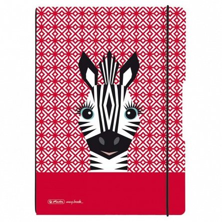 Caiet A6, 40 file, 80 g-mp, punctat, My.Book Flex, Cute Animals Zebra