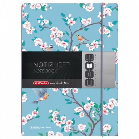 Caiet A5, My.Book Flex, 40f, 80g, mate, Birds 2