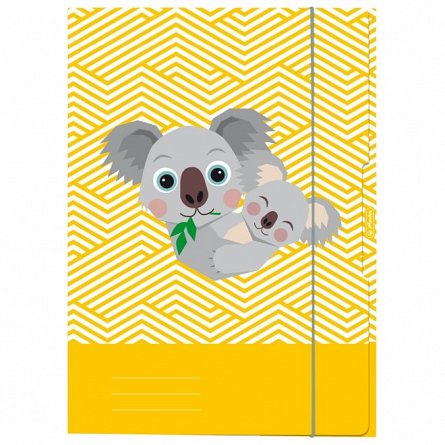 Mapa din carton A3, cu elastic, Cute Animals Koala, Herlitz