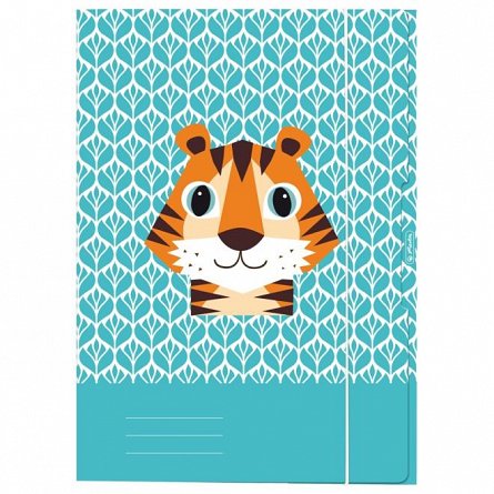 Mapa din carton A3, cu elastic, Cute Animals Tiger, Herlitz