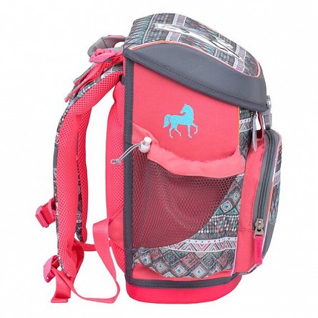 Ghiozdan Belmil Mini-Fit, 36 x 28 x 19 cm, Horse Aruba Blue