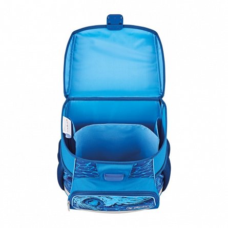 Ghiozdan echipat Herlitz Loop Plus, 37 x 31 x 22 cm, Blue Shark