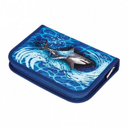Ghiozdan echipat Herlitz Loop Plus, 37 x 31 x 22 cm, Blue Shark