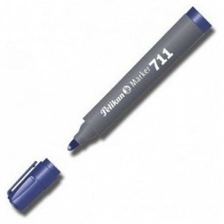 Marker permanent Pelikan 711, varf rotund, albastru