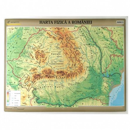 Harta fizica a Romaniei