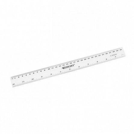 Rigla 30 cm, plastic transparent, Westcott