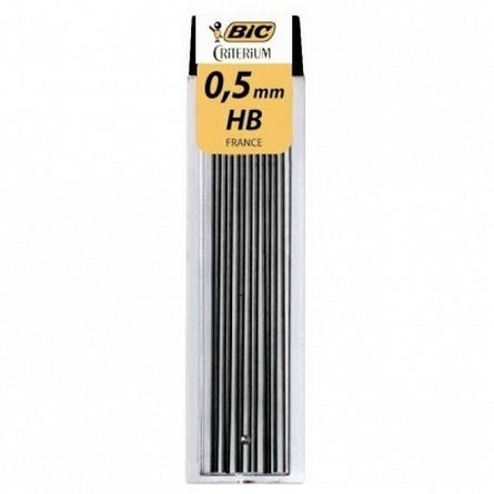 Mine creion mecanic BIC, 0.5 mm, mina HB, 12 bucati