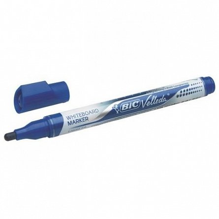 Marker pt tabla BIC Velleda, cu cerneala, vf rotund 2.3 mm, albastru