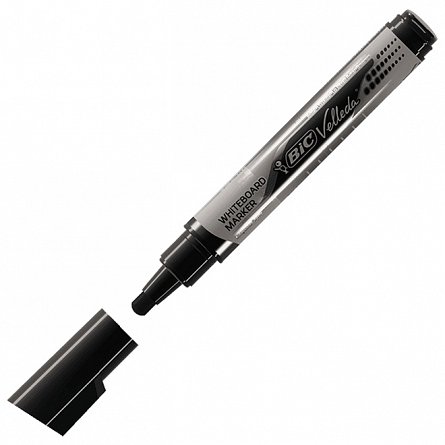 Marker pt tabla BIC Velleda, cu cerneala, vf rotund 2.3 mm, negru