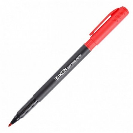 Marker permanent IKON OHP, varf 1mm, rosu