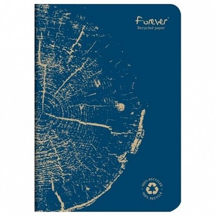 Caiet A5 Forever Clairefontaine, 48f dictando, hartie reciclata, albastru cobalt
