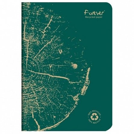 Caiet A5 Forever Clairefontaine 48f dictando hartie reciclata verde pin