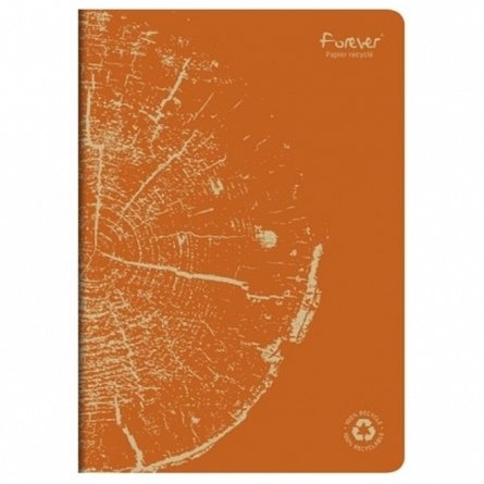 Caiet A4 Forever Clairefontaine, 48f dictando, hartie reciclata, portocaliu