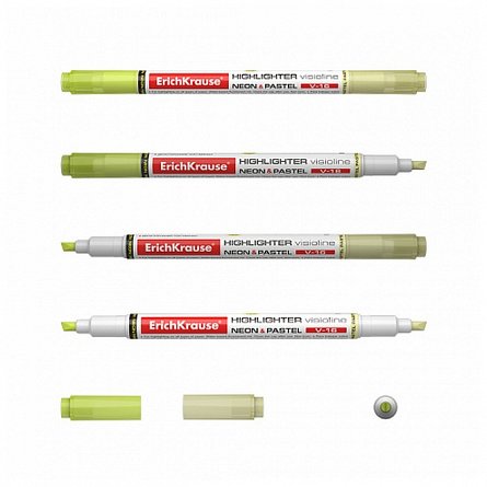 Textmarker V-16, 2 Capete, Neon plus Pastel Galben