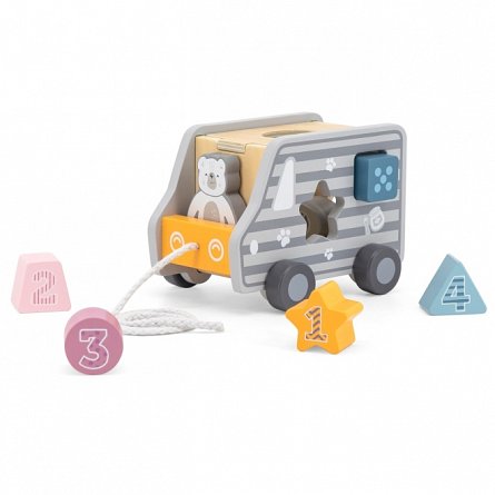 Jucarie de tras sortator forme geometrice Camion PolarB