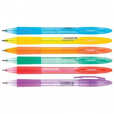 Pix Centrum Tropic, cu mecanism, 0.5 mm, albastru, corp diverse culori