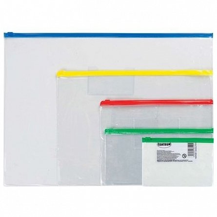 Mapa din plastic, 325 x 235 mm, cu fermoar, transparent, Centrum