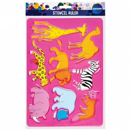 Sablon animale, 26.5 cm, plastic, Centrum, diverse culori