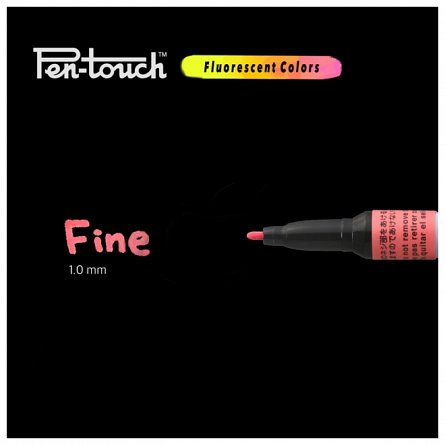 Marker cu vopsea Sakura Pen Touch, F, fluo pink
