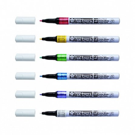 Marker cu vopsea Sakura Pen Touch, F, yellow