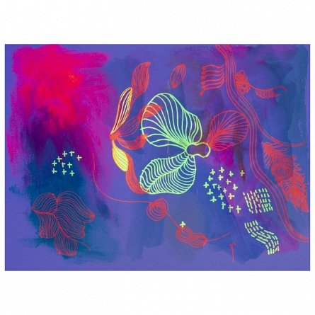 Marker cu vopsea Sakura Pen Touch, F, UV blue