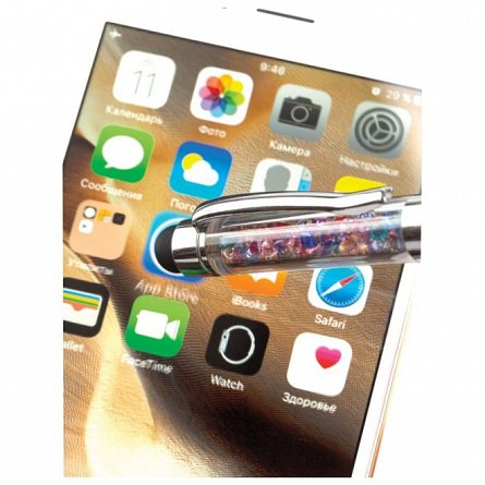Pix Centrum Crystal Touch Stylus, cu mecanism, 1.0 mm, albastru, diverse culori