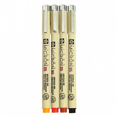 Liner Sakura Pigma Micron Van Gogh, 4buc-set, black