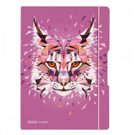Caiet A5, 40 file, 80 g-mp, matematica, PP, my.book Flex, Wild Animals Lynx