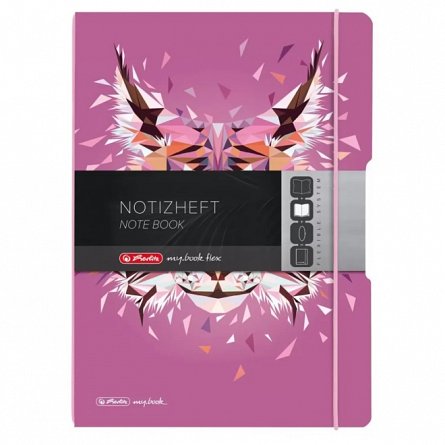 Caiet A4, 2 x 40 file, 80 g-mp, velin, PP, my.book Flex, Wild Animals Lynx