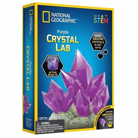 Kit creativ - Laborator de crestere cristale violet