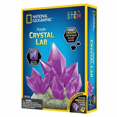 Kit creativ - Laborator de crestere cristale violet