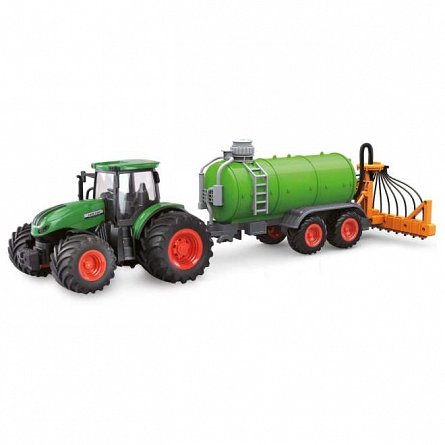 Tractor RC cu rezervor apa, 2.4Ghz, 1:24, lumini, 1S 3.7V 500mAh, 2 x AAA
