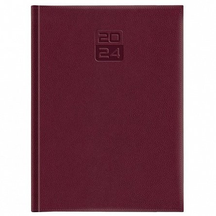 Agenda A4, datata, 144 pagini, hartie ivory, Dakota, bordeux