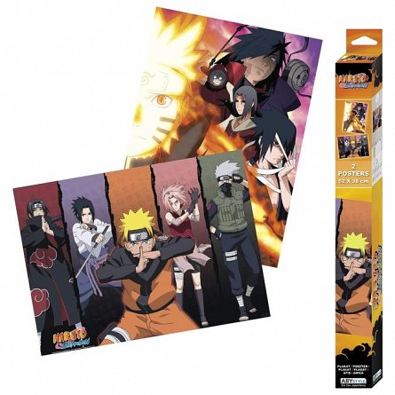 Set 2 Chibi Posters Naruto, Groups, 52x38 cm