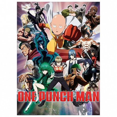 Set 2 Chibi Posters One Punch Man, Saitama and Genos, 52 x 38 cm