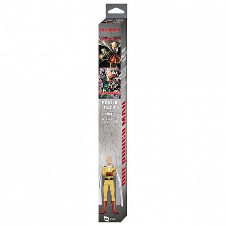Set 2 Chibi Posters One Punch Man, Saitama and Genos, 52 x 38 cm