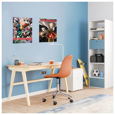 Set 2 Chibi Posters One Punch Man, Saitama and Genos, 52 x 38 cm