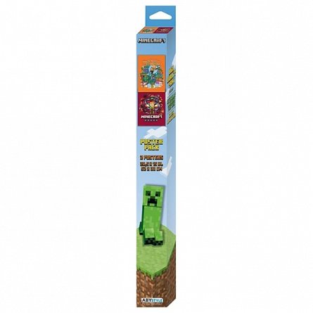 Set 2 Chibi Posters Minecraft, Core Minecraft, 52 x 38 cm