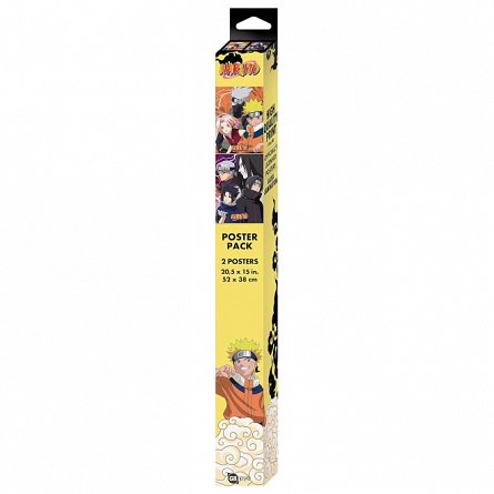 Set 2 Chibi Posters Naruto, Konoha Ninjas and Deserters, 52 x 38 cm