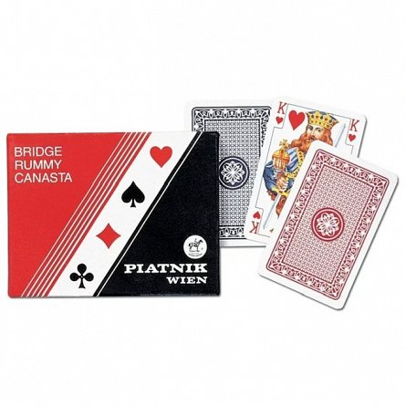 Set carti de joc Poker, Bridge, Canasta, 2 pachete - Piatnik
